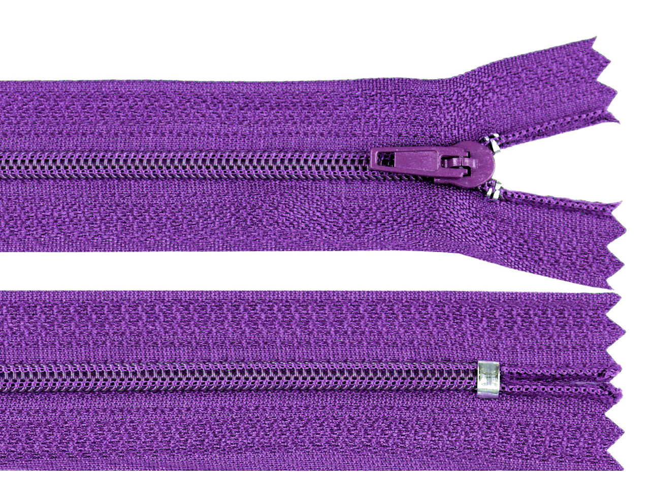 Spirálový zip šíře 3 mm délka 18 cm pinlock, barva 170 fialová purpura