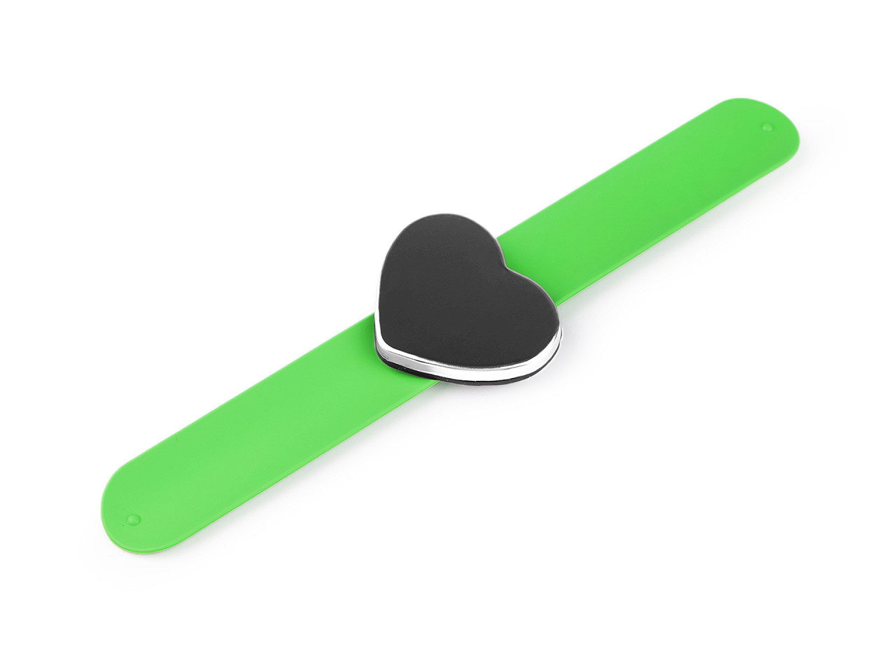 Magnetický jehelníček na ruku - srdce, obdélník, barva 4 zelená sv. srdce