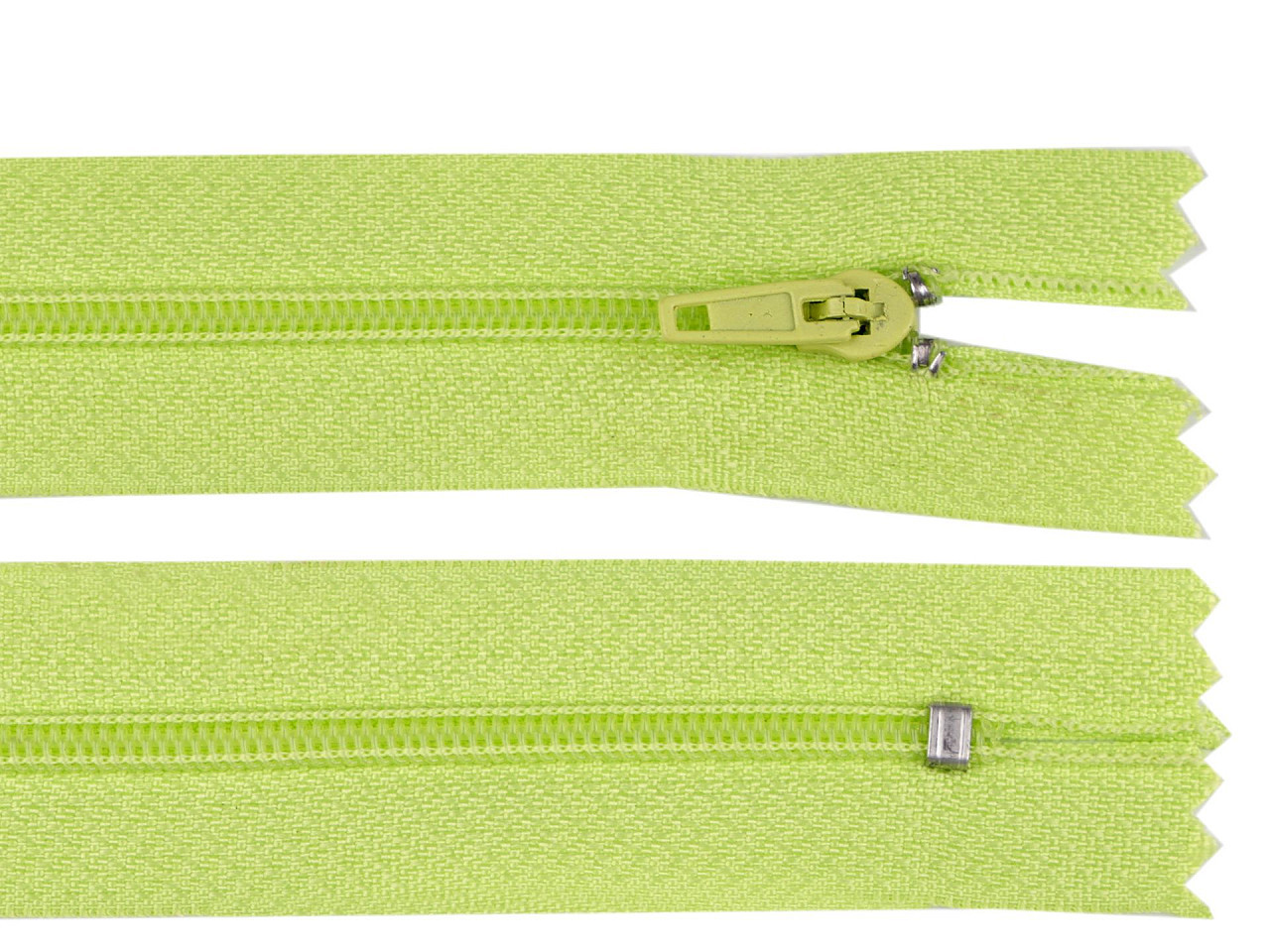 Spirálový zip šíře 3 mm délka 18 cm pinlock, barva 232 zelená jablková