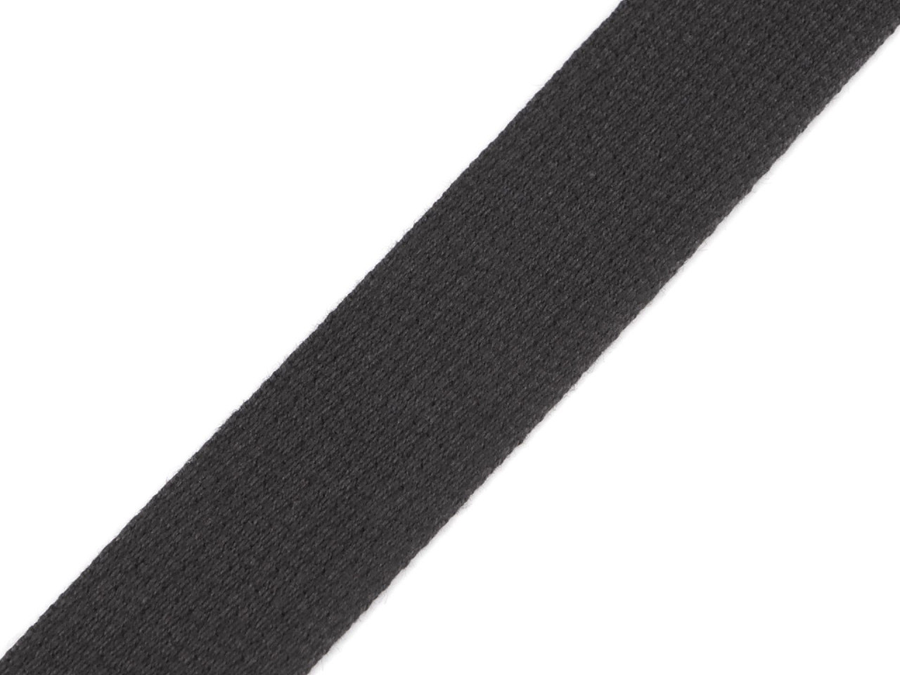 Bavlněný popruh šíře 25 mm, barva 7001 černá