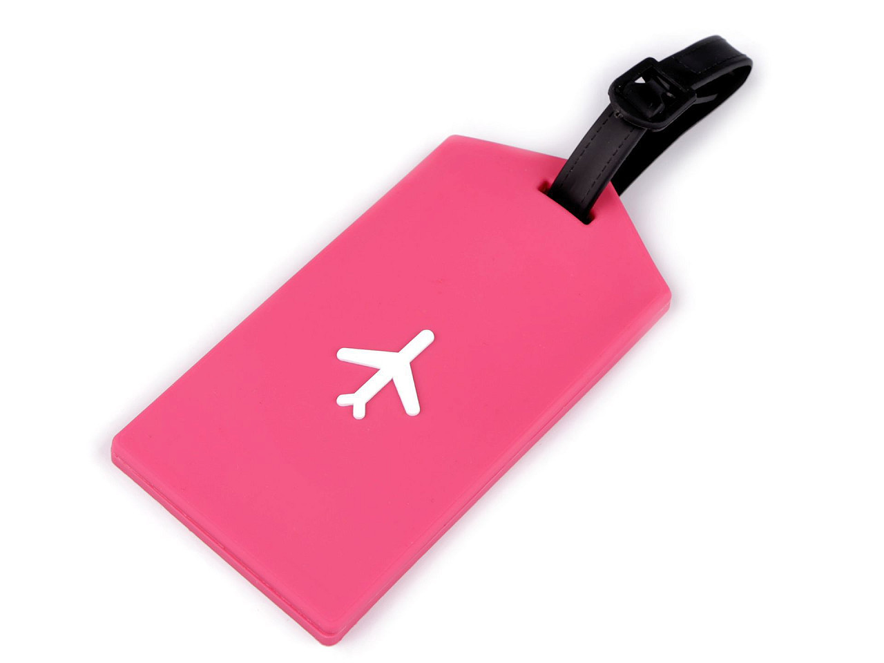 Jmenovka / visačka na kufr letadlo, barva 1 pink