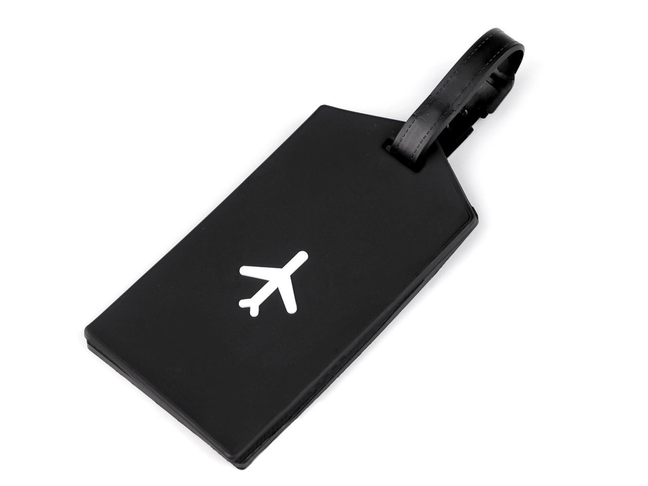 Jmenovka / visačka na kufr letadlo, barva 3 černá