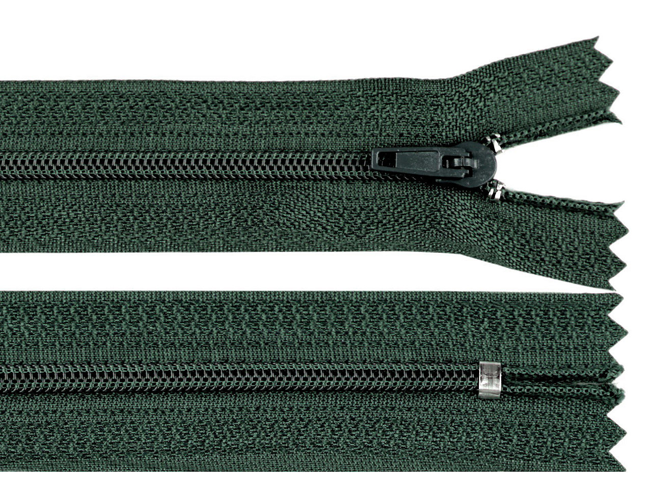 Spirálový zip šíře 3 mm délka 20 cm pinlock, barva 273 zelená smrková