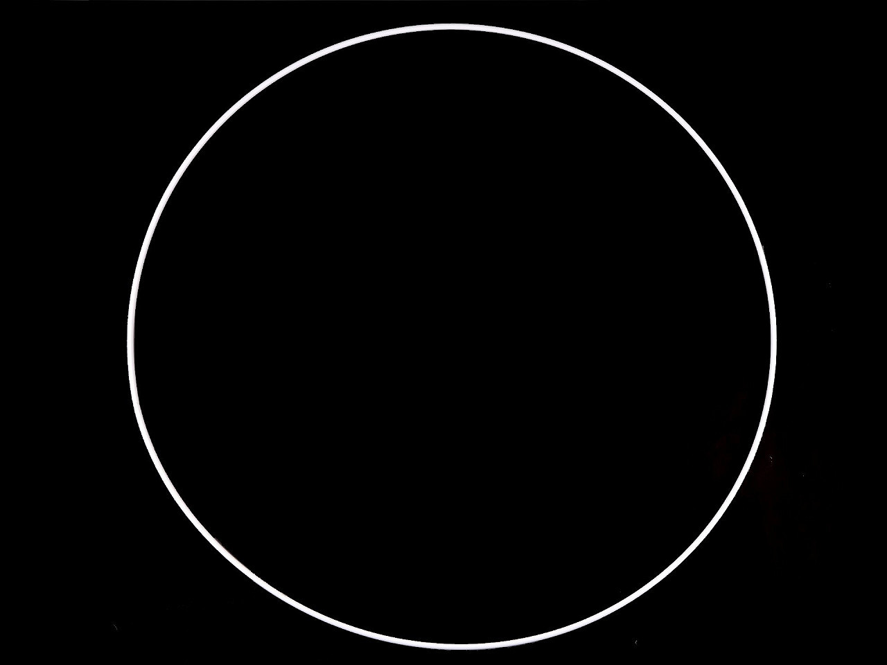 Kovový kruh na lapač snů / k dekorování Ø71 cm, barva bílá