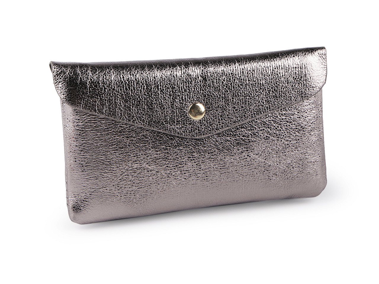 Peněženka metalická 9x16 cm, barva 3 stříbrná tmavá