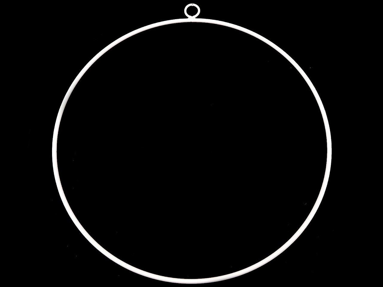 Kovový kruh na lapač snů / k dekorování Ø50 cm, barva 2 bílá