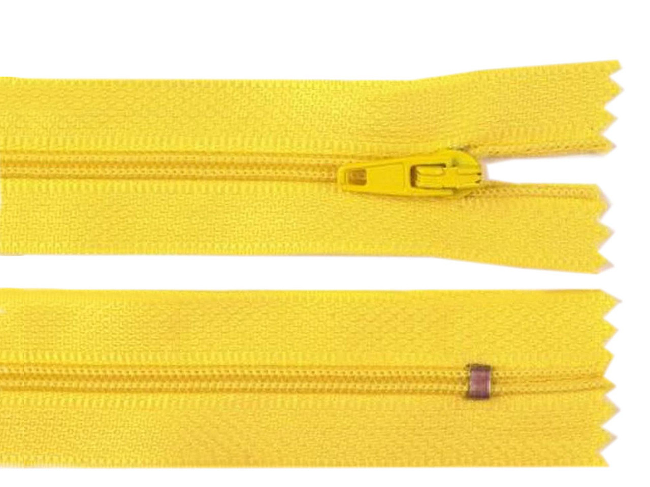 Spirálový zip šíře 3 mm délka 45 cm pinlock, barva 110 žlutá