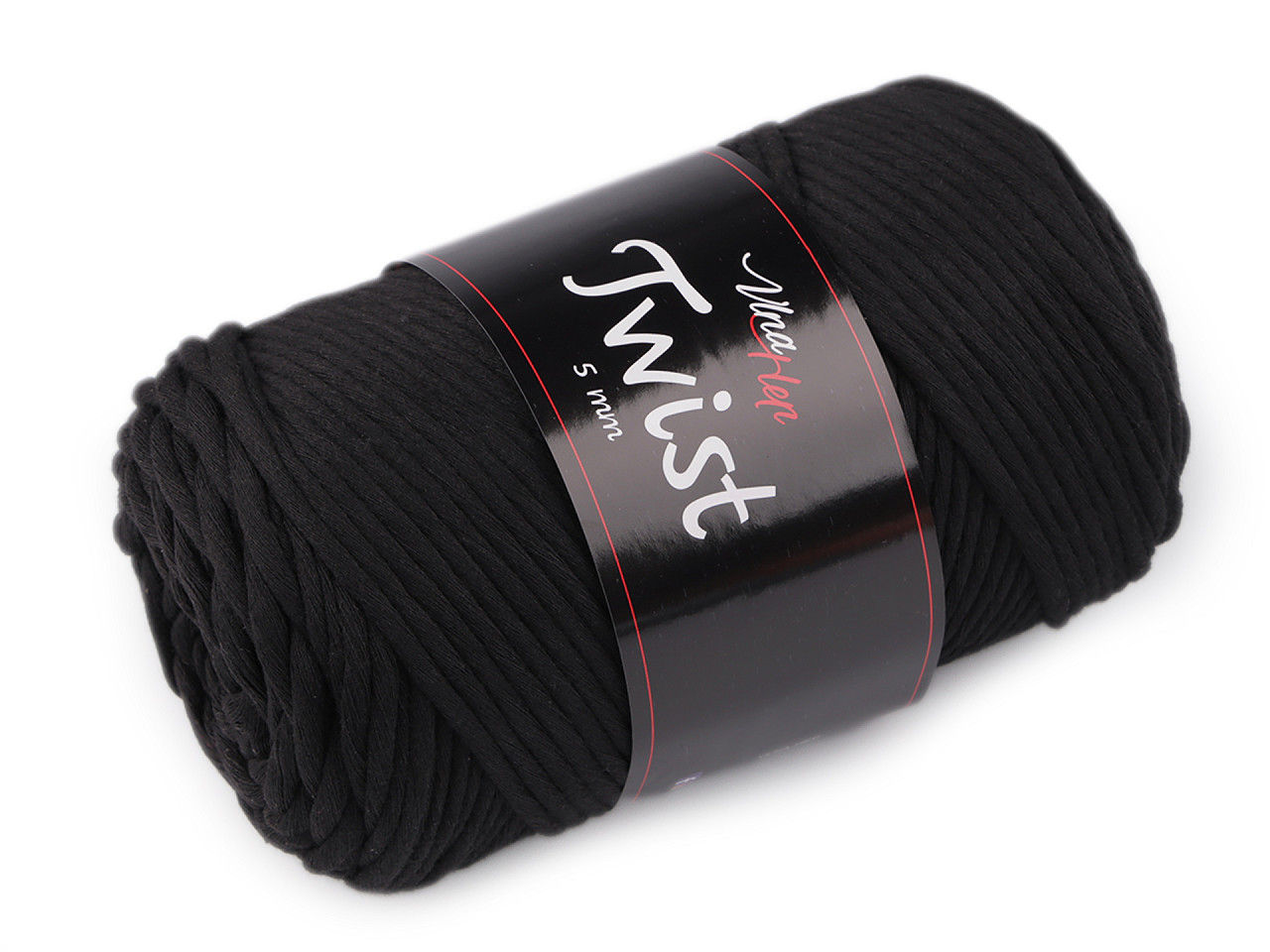 Bavlněná pletací příze Twist 500 g, barva 13 (8001) černá