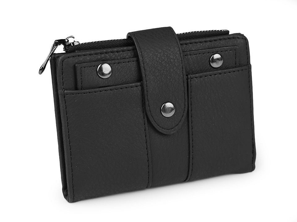 Dámská peněženka s přezkou 9,5x13,5 cm, barva 5 černá