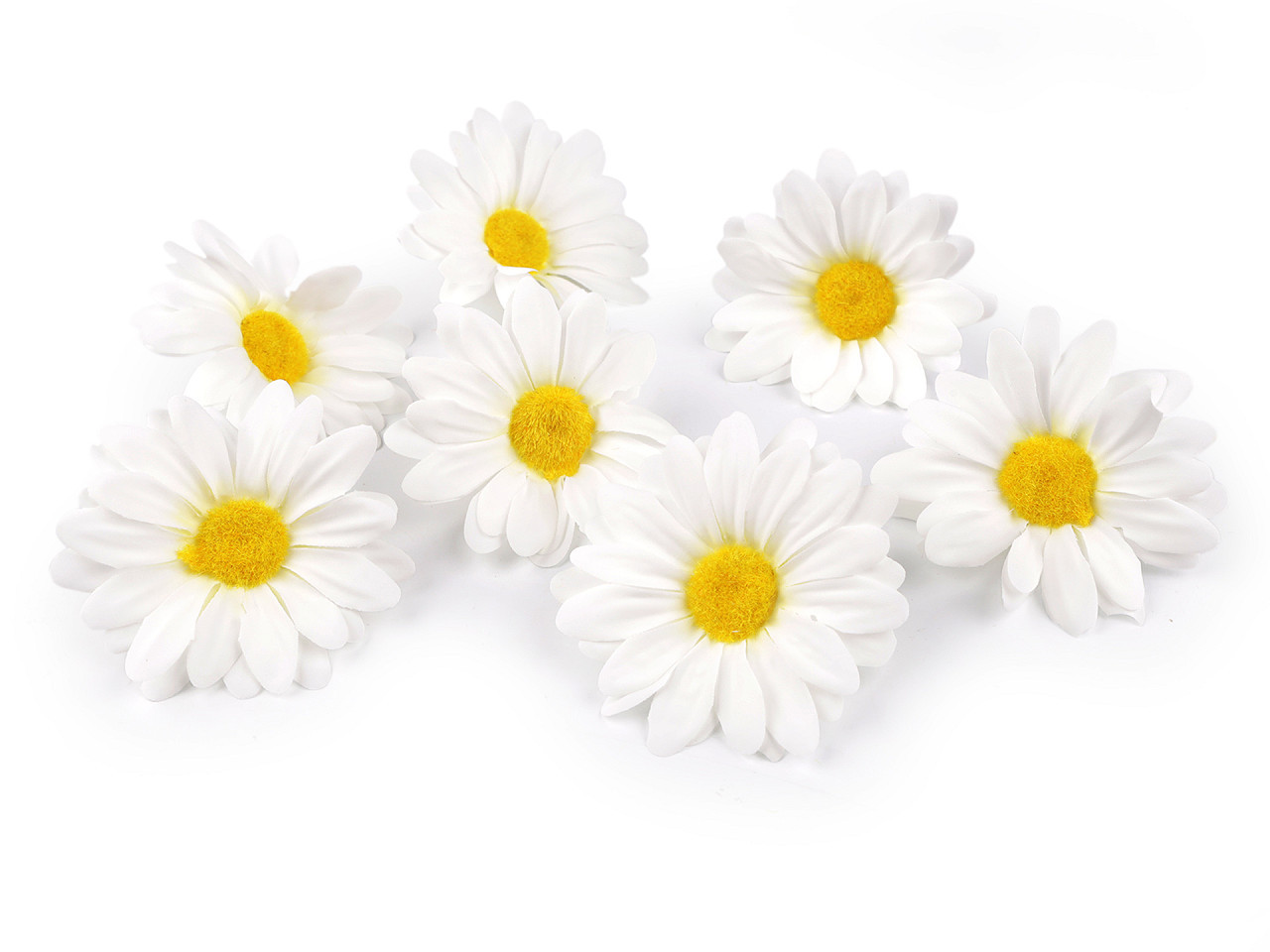 Umělý květ kopretina Ø7 cm, barva bílá