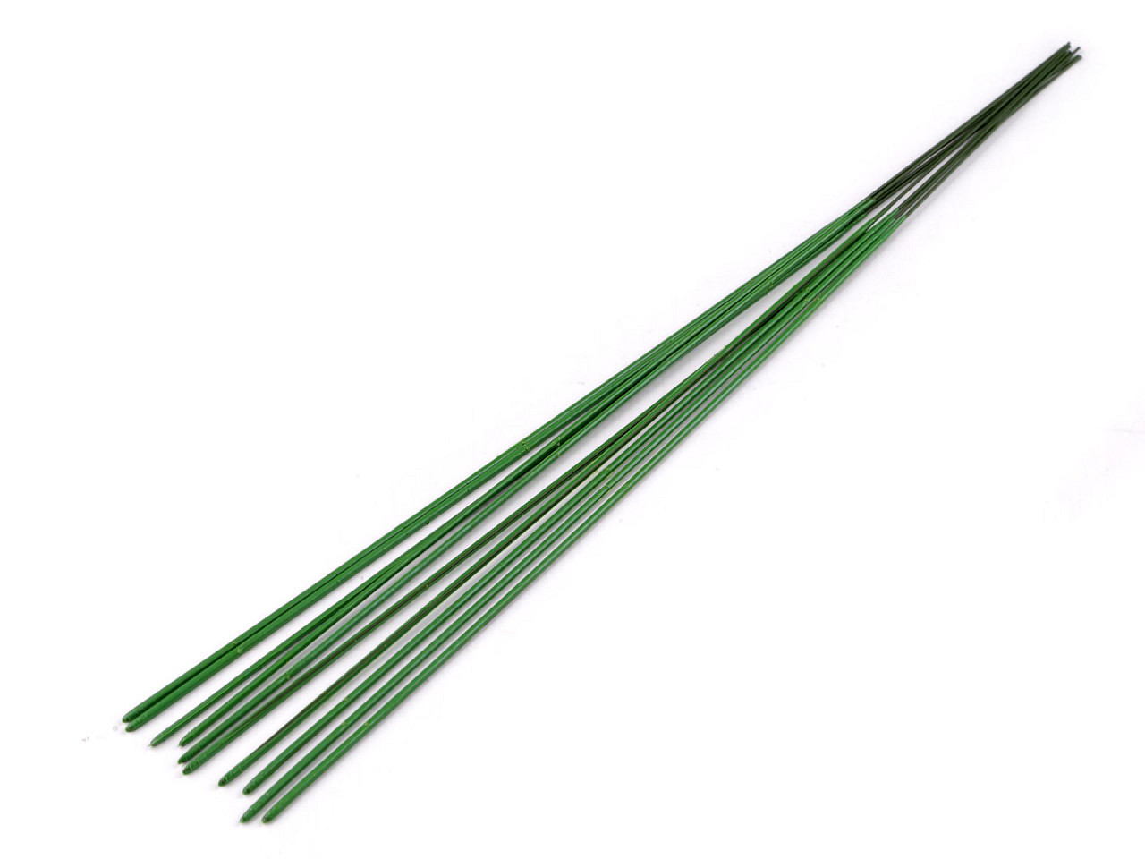 Floristický plastový stonek / drát délka 40 cm, barva zelená
