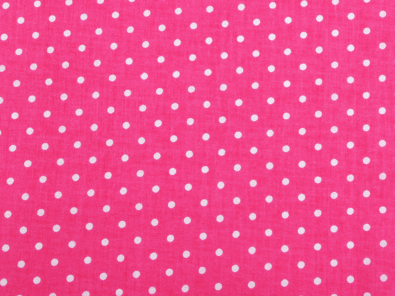 Bavlněná látka / plátno puntíky, barva 8 růžová