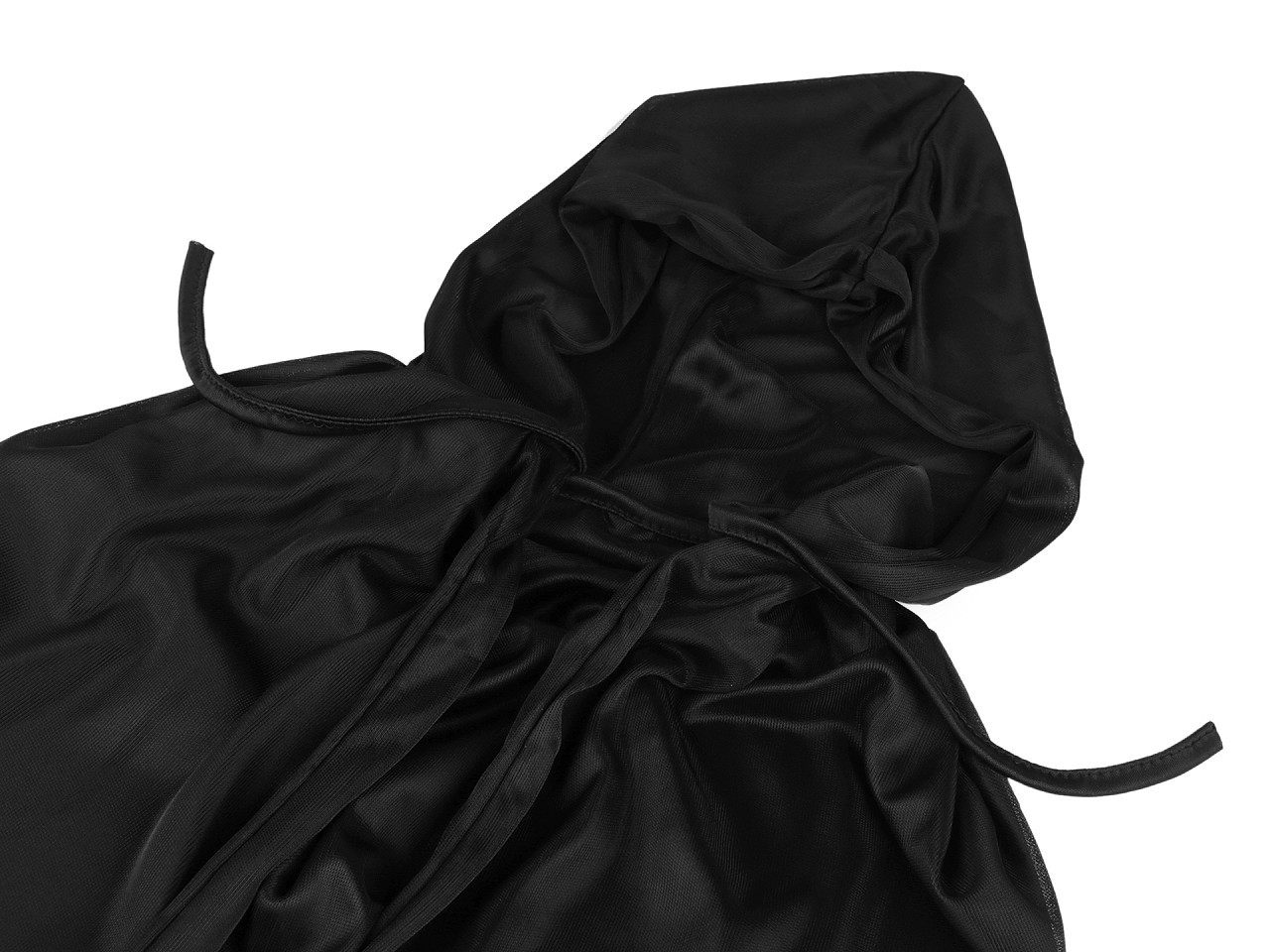 Karnevalový plášť s kapucí, barva 2 (120 cm) černá