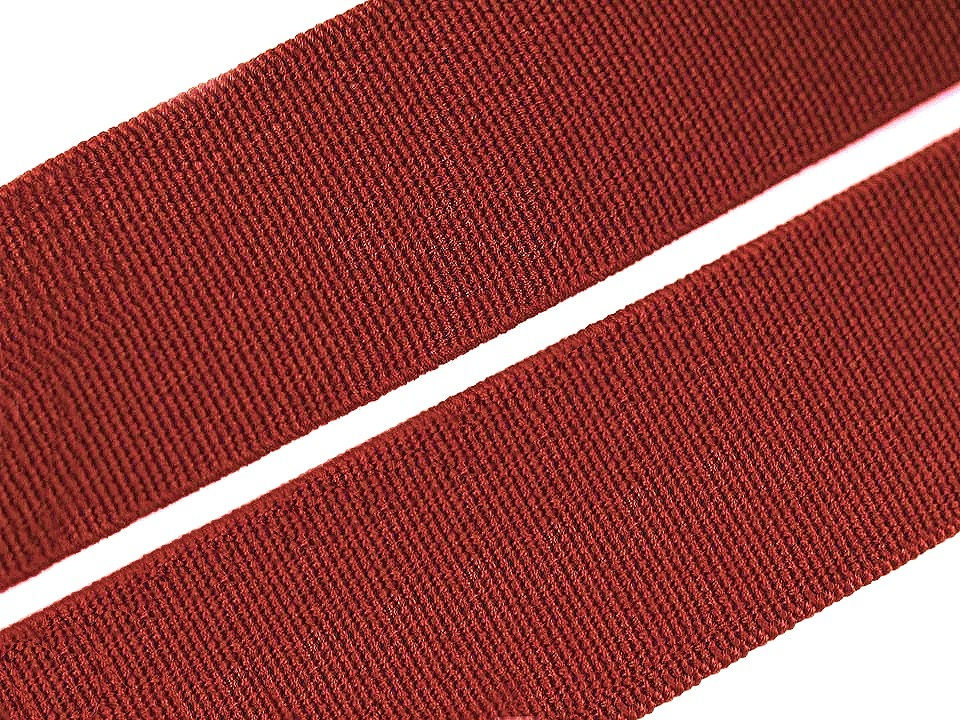 Pruženka hladká šíře 20 mm tkaná barevná, barva 8506 Aurora Red