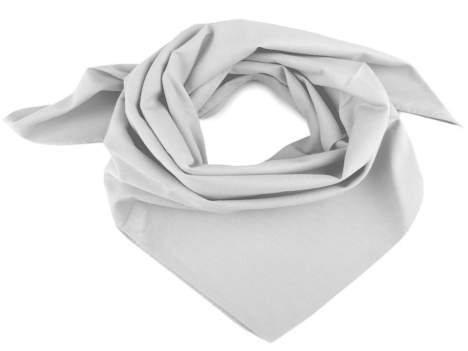 Bavlněný šátek jednobarevný 65x65 cm, barva 15 (218) šedá holubí