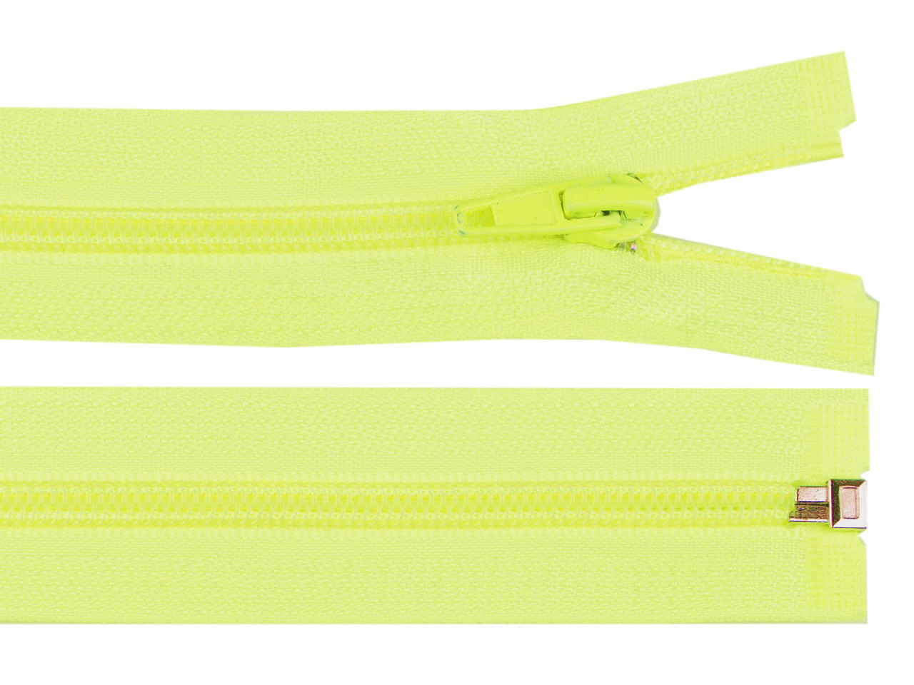 Spirálový zip šíře 5 mm délka 80 cm bundový POL, barva 229 žlutá neon