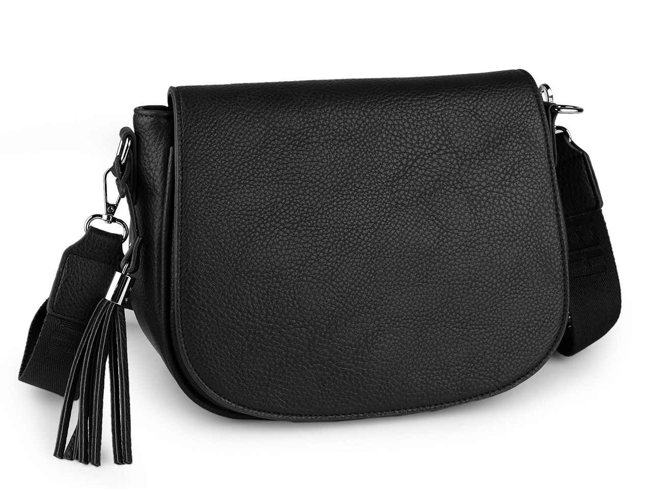 Dámská kabelka crossbody s popruhem 26x21 cm, barva 13 černá