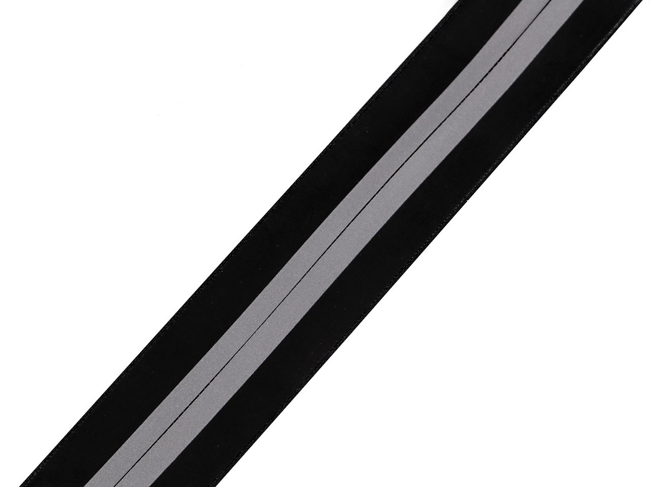 Zip spirálový voděodolný No 7 metráž reflexní, barva černá