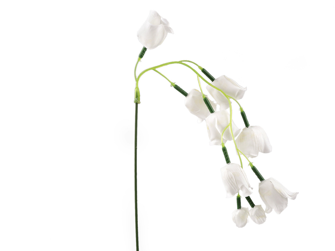Umělá rostlina zvonek převislý, barva 1 bílá
