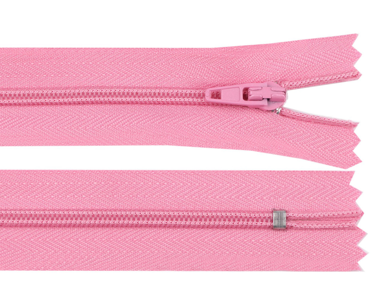 Spirálový zip šíře 3 mm délka 18 cm autolock, barva 141 růžová dětská tmavá