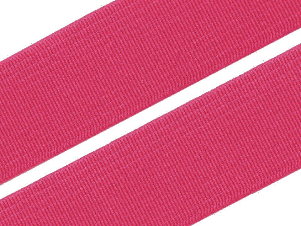 Pruženka hladká šíře 20 mm tkaná barevná, barva 4409 pink