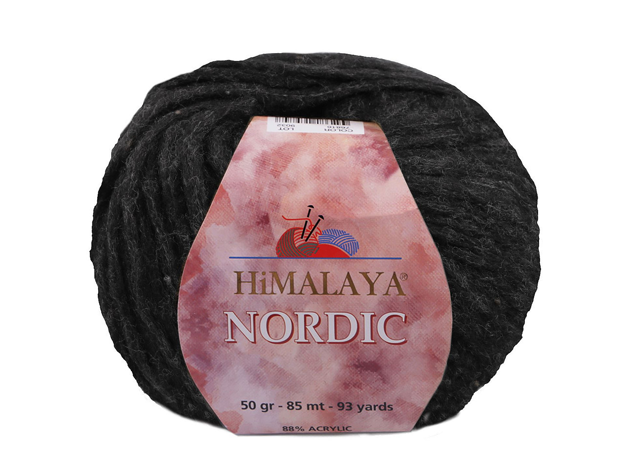 Pletací příze Himalaya Nordic 50 g, barva 12 (76827) černá
