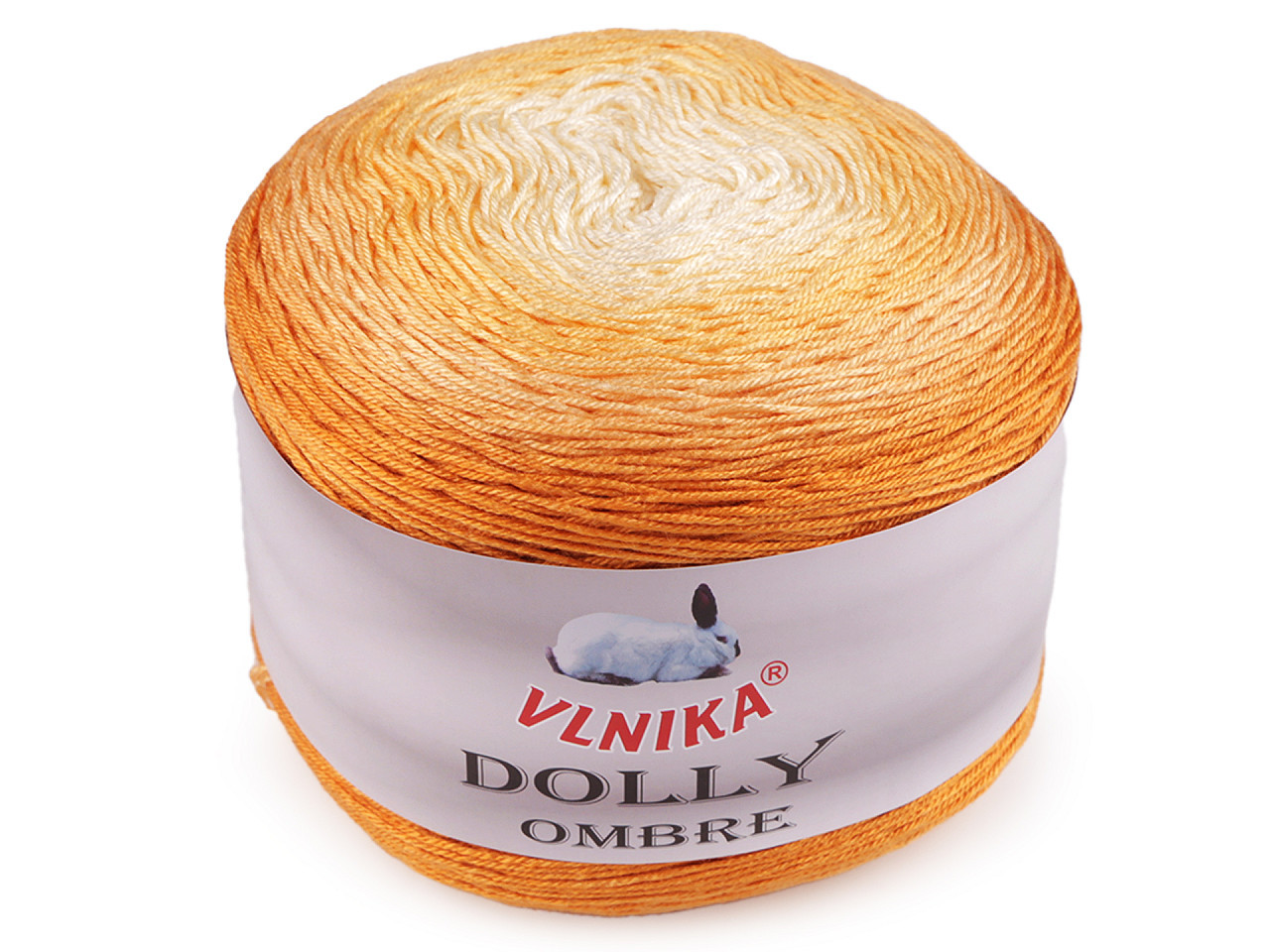 Pletací příze Dolly Ombre 250 g, barva 1 (309) oranžovožlutá