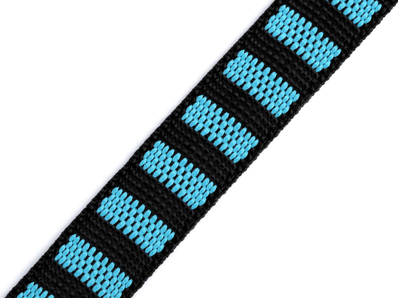 Oboustranný popruh šíře 20 mm, barva 24 modrá azurová černá