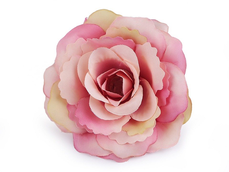 Umělý květ růže Ø8 cm, barva 3 růžová tmavá