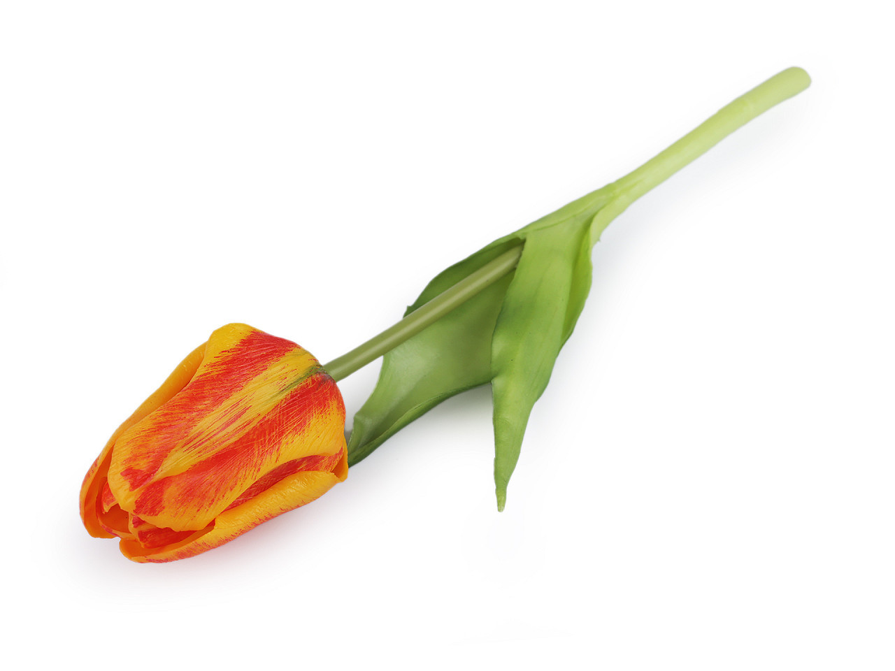 Umělý tulipán, barva 3 oranžovožlutá