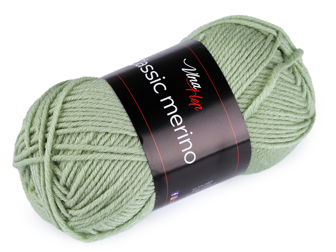 Pletací příze Classic Merino 50 g, barva 6 (61307) zelená past.sv.