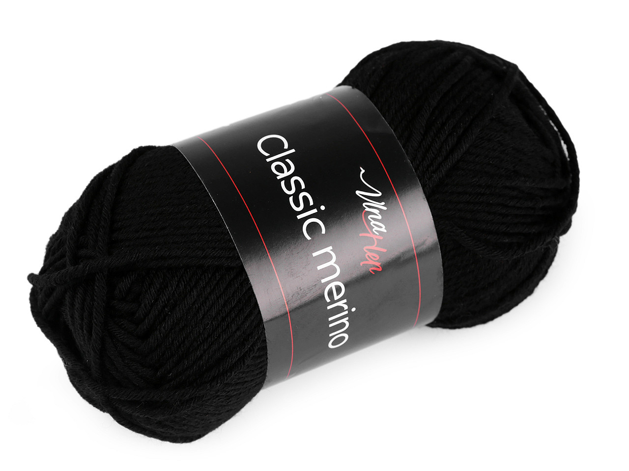 Pletací příze Classic Merino 50 g, barva 10 (6001) černá