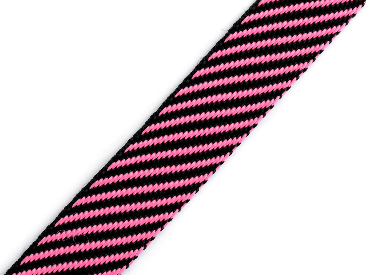 Oboustranný popruh šíře 20 mm, barva 21 černá růžová