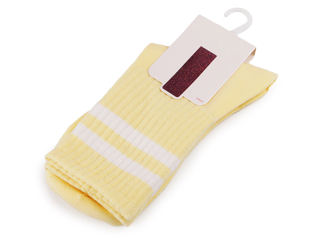 Bavlněné ponožky unisex, barva 3 žlutá světlá