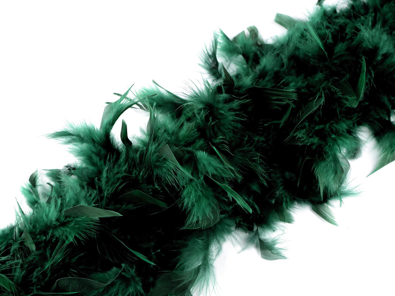 Fotografie Bohaté boa - krůtí peří 60 g délka 1,8 m, barva 26 zelená tmavá