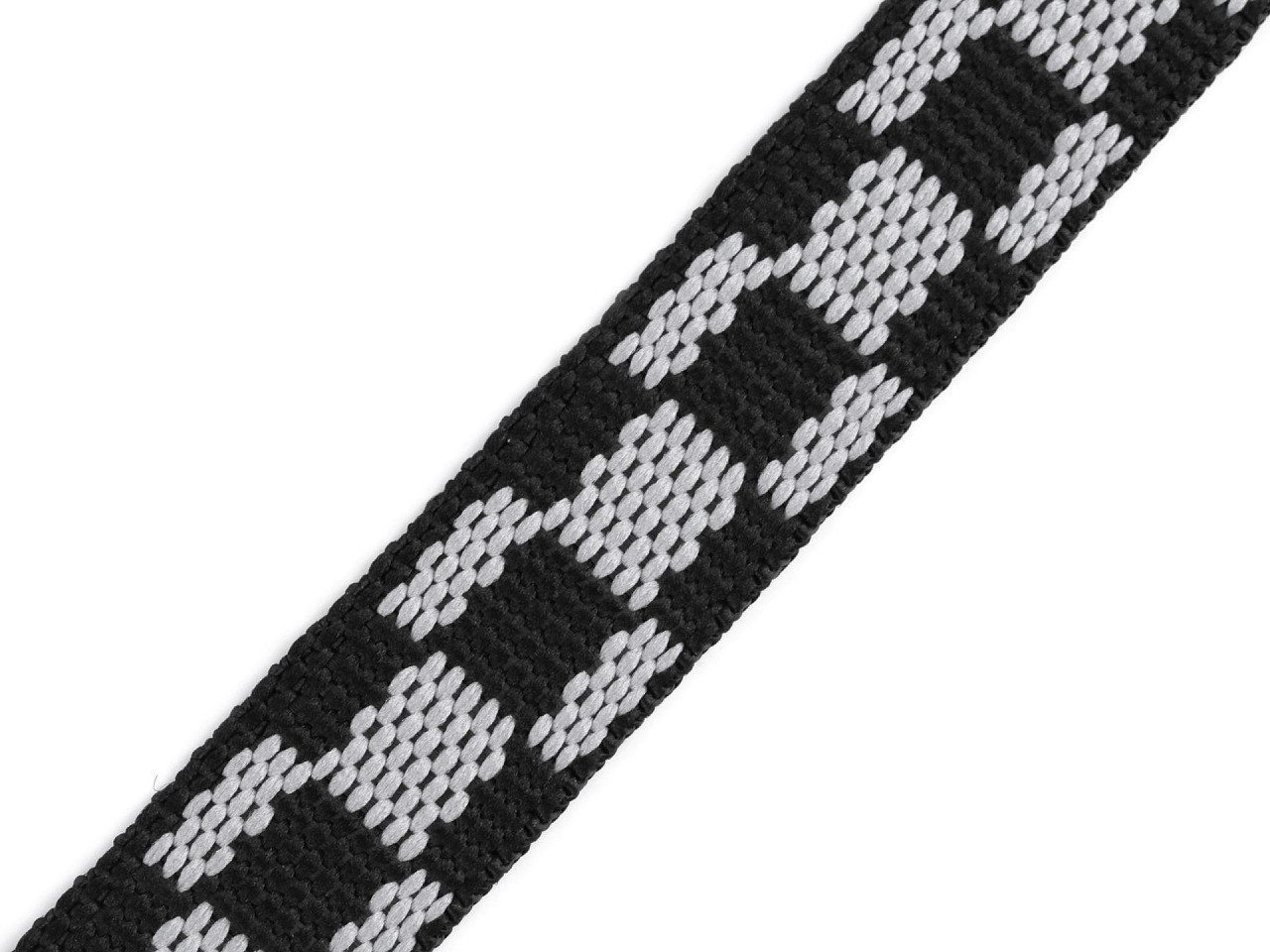Oboustranný popruh šíře 20 mm, barva 25 šedá černá