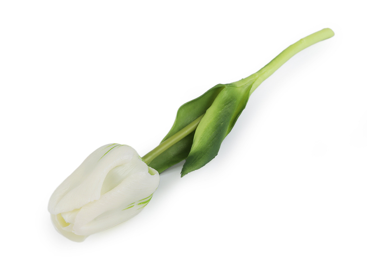 Umělý tulipán, barva 1 bílá