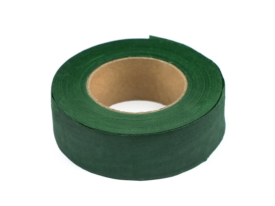 Floristická páska šíře 25 mm, barva 1 zelená