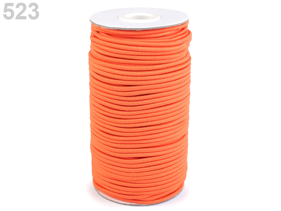 Kulatá pruženka Ø3 mm, barva 523 oranžová dýňová