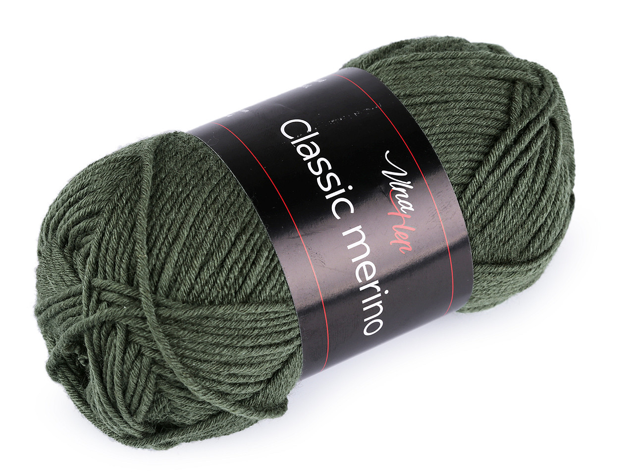 Pletací příze Classic Merino 50 g, barva 7 (61213) zelená