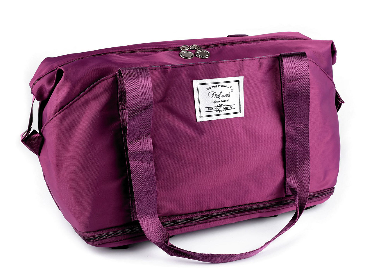 Skládací cestovní taška velkokapacitní s kolečky 55x30-50 cm, barva 1 fialová