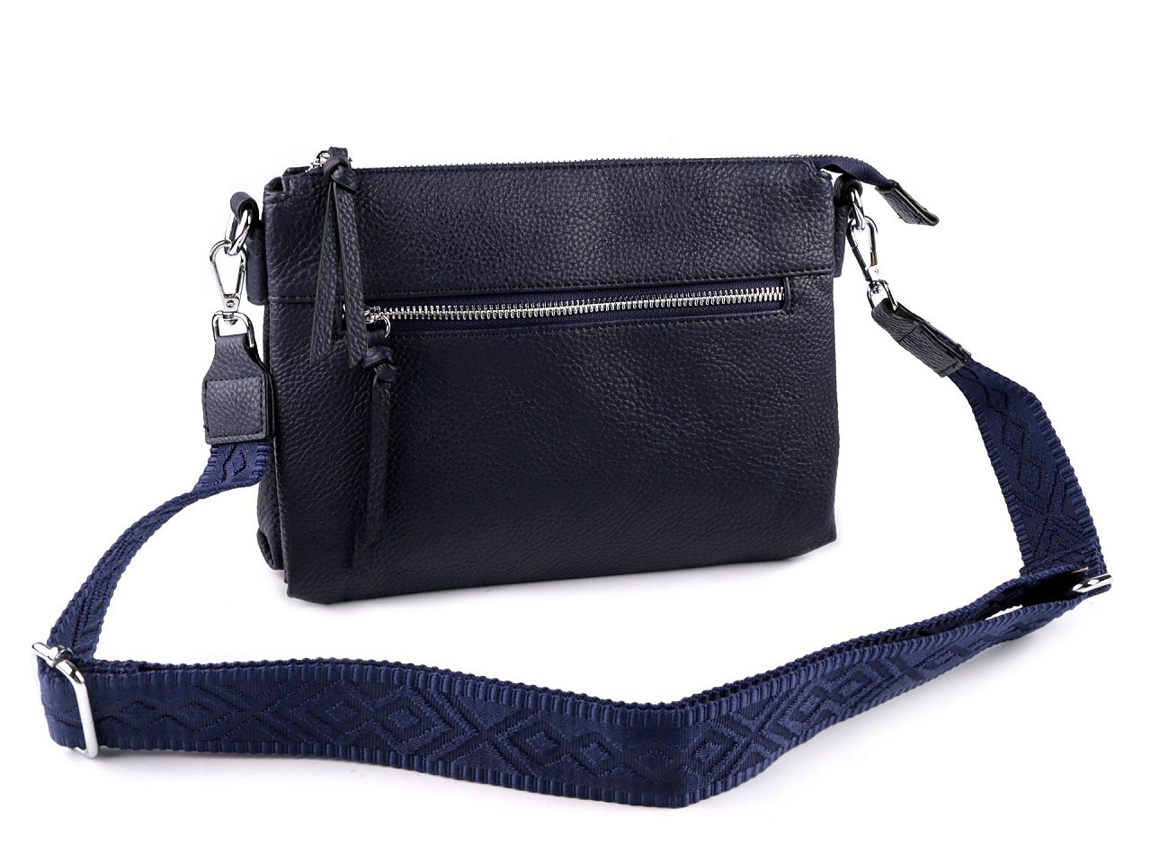 Dámská / dívčí kabelka crossbody s popruhem 28x20 cm, barva 22 modrá tmavá