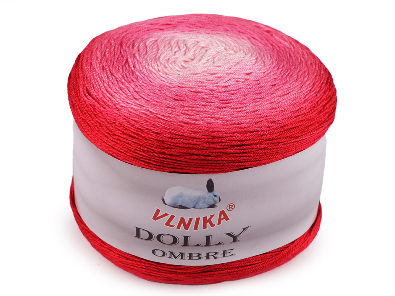 Pletací příze Dolly Ombre 250 g, barva 5 (307) růžovočervená