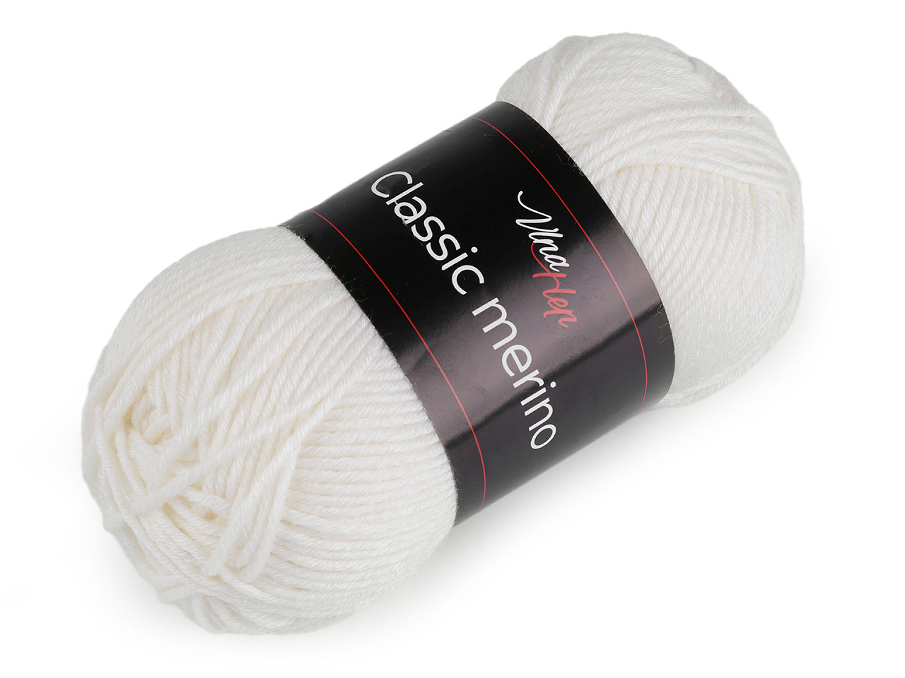 Pletací příze Classic Merino 50 g, barva 1 (6002) krémová nejsvět.