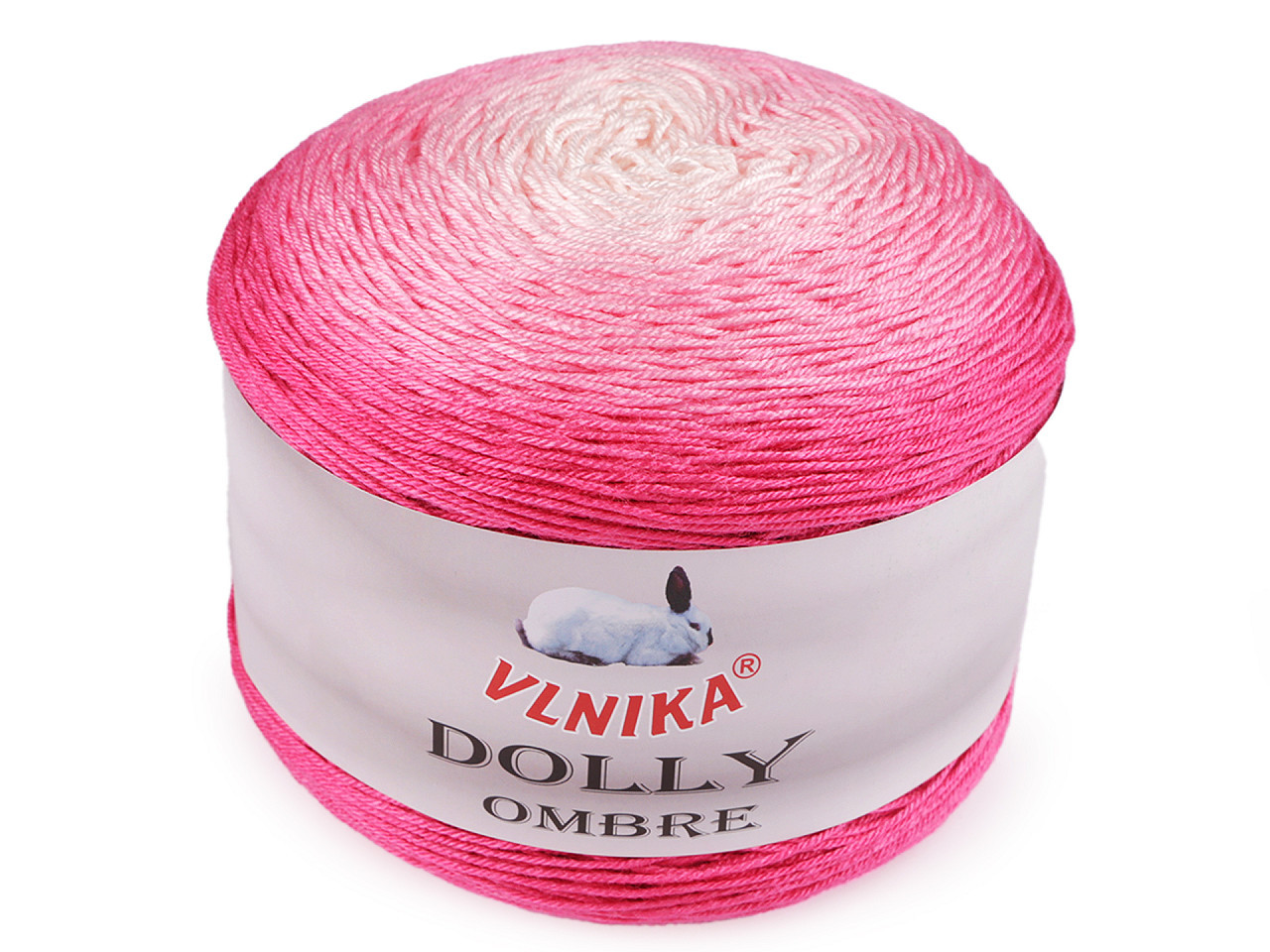 Pletací příze Dolly Ombre 250 g, barva 2 (306) růžová