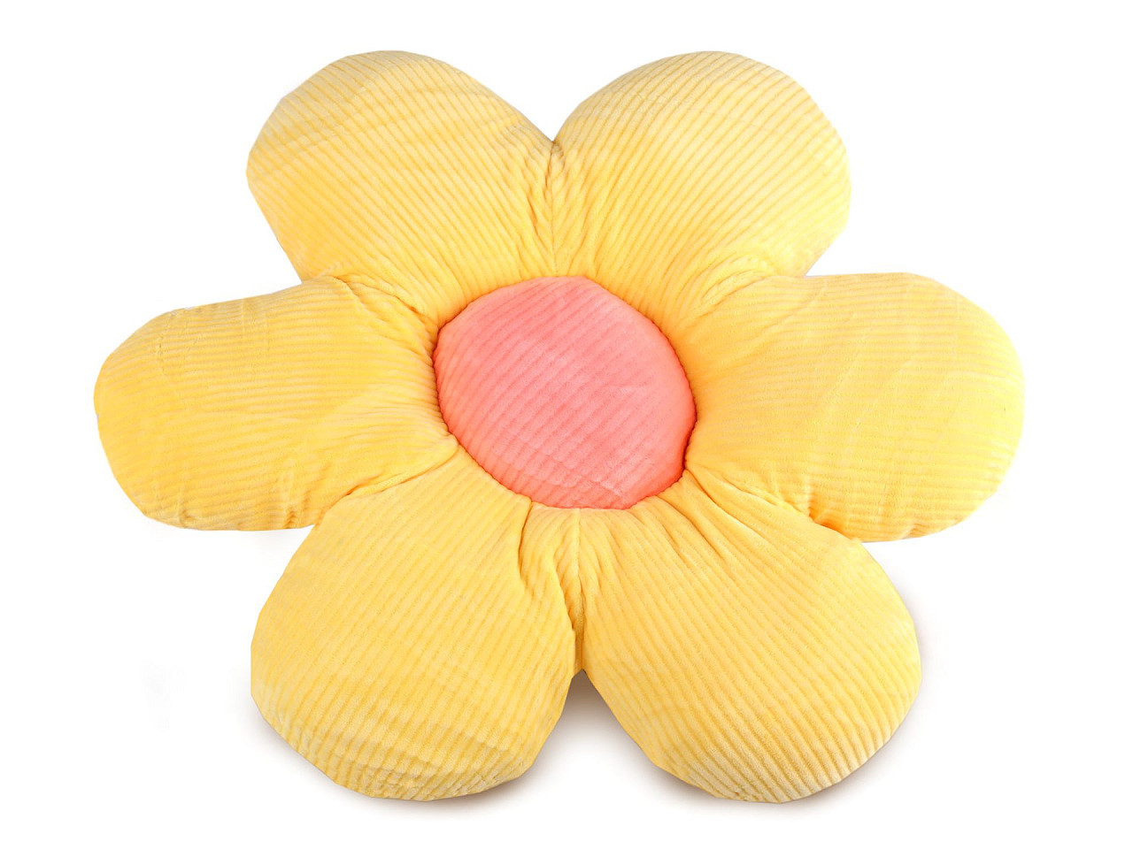 Dekorační polštář květ Ø40 cm, barva 2 žlutá