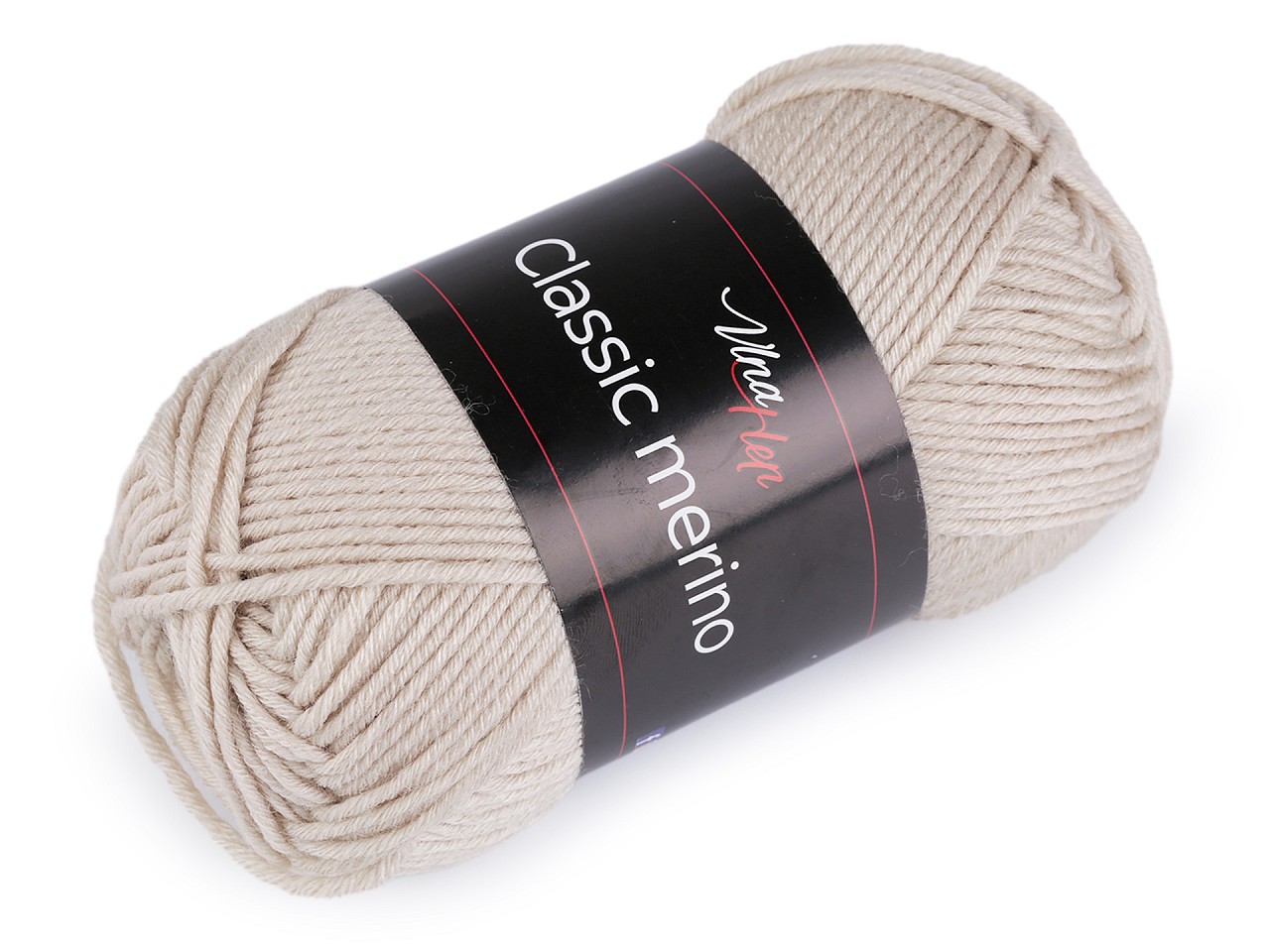 Pletací příze Classic Merino 50 g, barva 4 (61020) béžová světlá