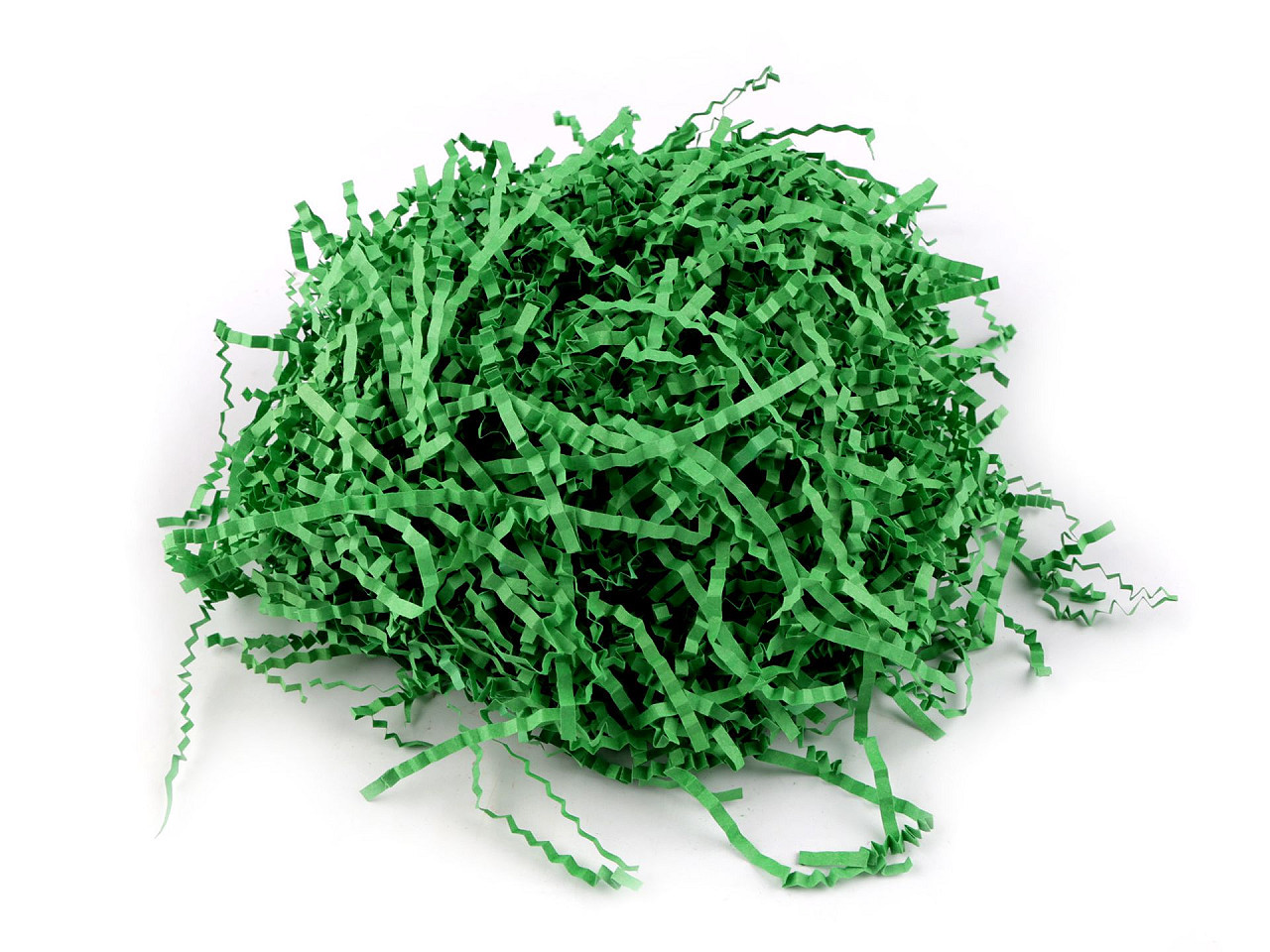 Dekorační papírová tráva 30 g zvlněná, barva 3 zelená