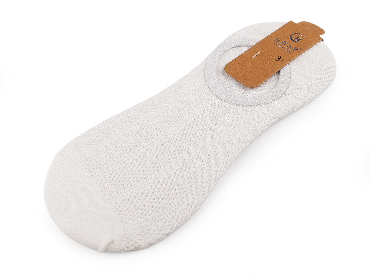 Bavlněné ponožky do tenisek unisex, barva 1 krémová nejsvět.
