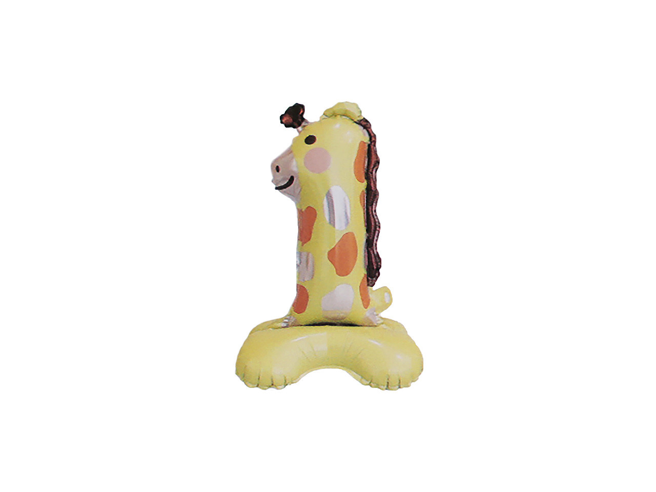 Narozeninové nafukovací číslice stojící - zvířátka, barva 1 béžová sytá žirafa